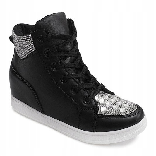 Sneakers med pailletter C7165 Sort 1