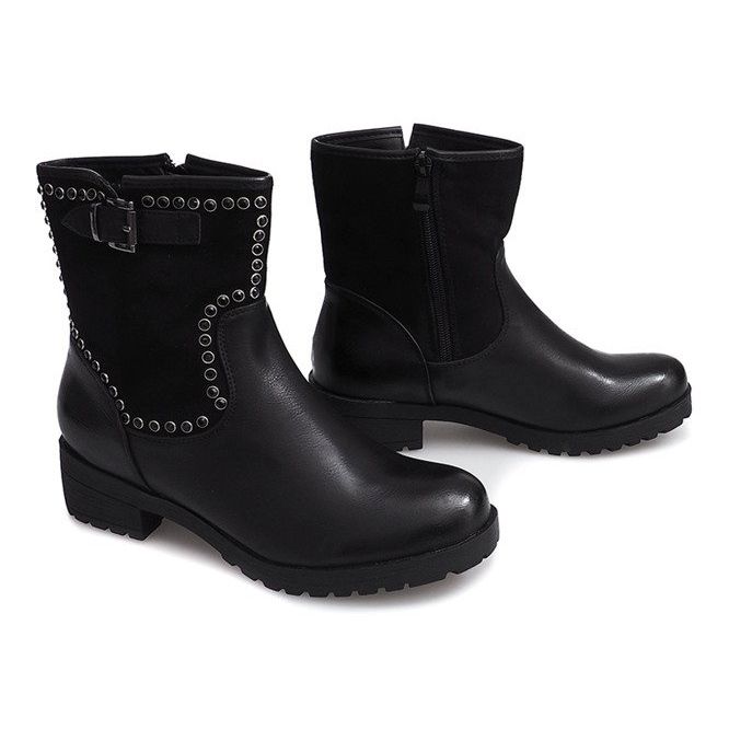 Motoriserede støvler med studs 1640 sort 1