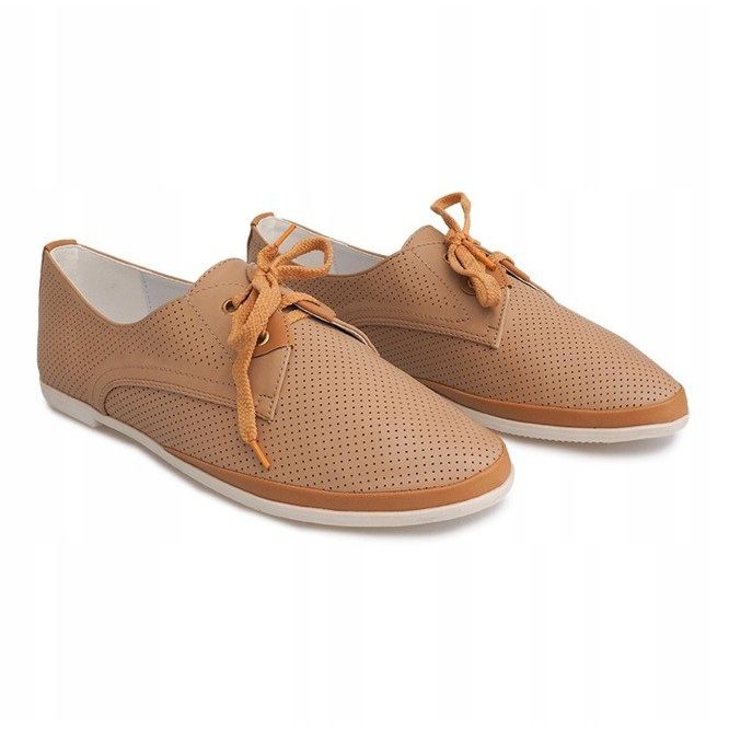 Openwork Jazz Sko CS002 Camel brun 1