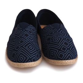 Linned Espadrilles B211-3 blå sneakers 2