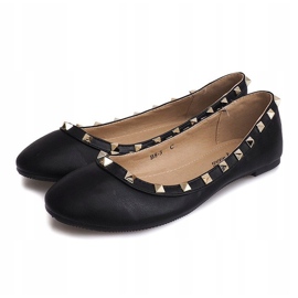 Klassiske ballerinaer med studs B8-3 sort 1