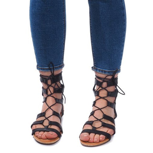 Gladiator Roman Sandals 8515 Sort 2