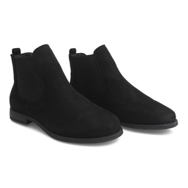 Suede Booties Jodhpur støvler B2814-KB Sort 1