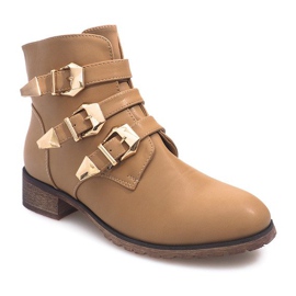 Støvler BL8539 Beige sort 2