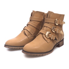 Støvler BL8539 Beige sort 1