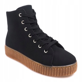 Creepers Støvler På AM-1103 Sort Platform 2