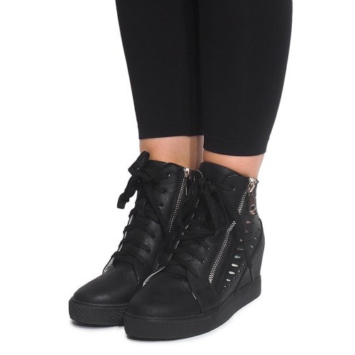 Openwork Wedge Sneakers HQ881 Sort 1