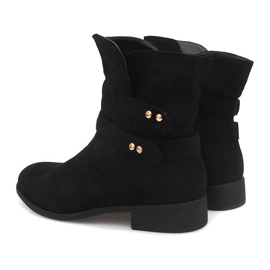 Suede Booties Jodhpur støvler SG803 Sort 1