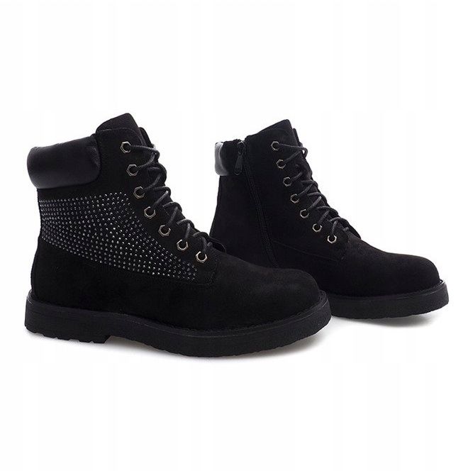 Suede Dekorerede Trappere HQ896 Sort 1