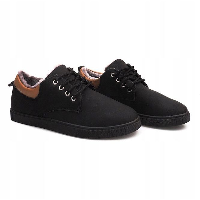 Varme sneakers med pels E655-1 sort 2