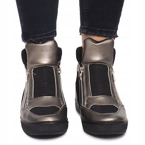 Wedge Sneakers TL020-3 sort grå 1