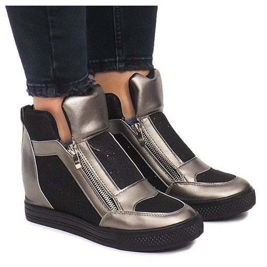 Wedge Sneakers TL020-3 sort grå 2
