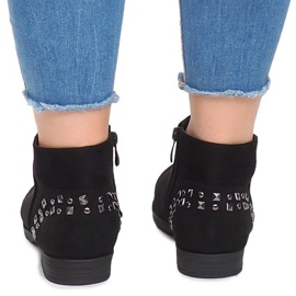 Ruskindstøvler med studs 30696 sort 2