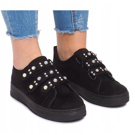 Sneakers Med velcroperler 16-581 Sort 2