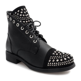 Åbne støvler med studs KL-278 sort 1