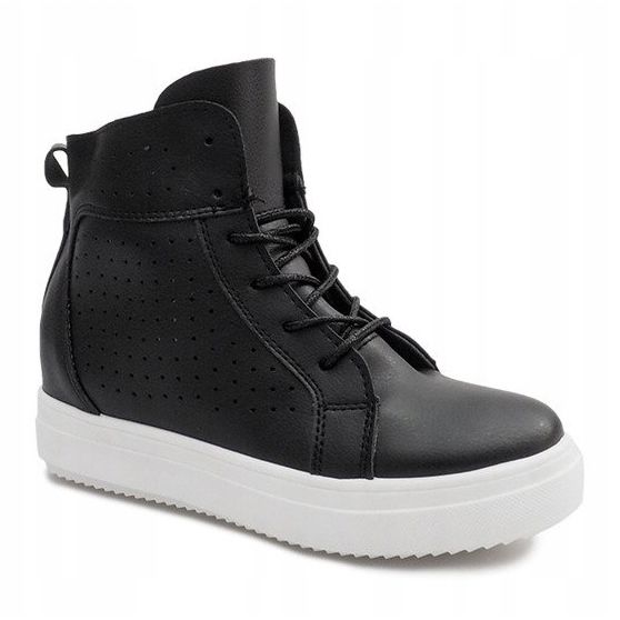 Openwork Wedge Sneakers NB53P Sort 2