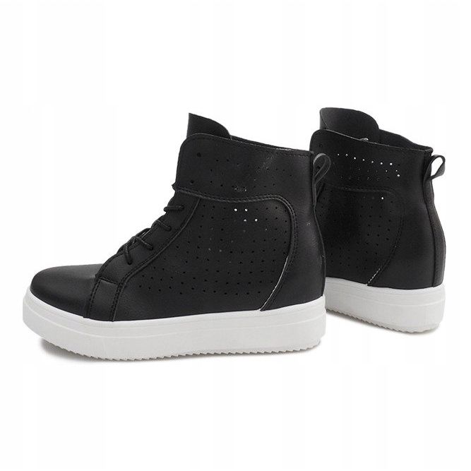Openwork Wedge Sneakers NB53P Sort 1