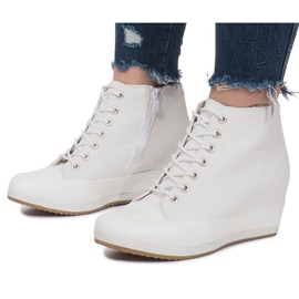 Hvide Wedge Sneakers Capucine -materiale 1