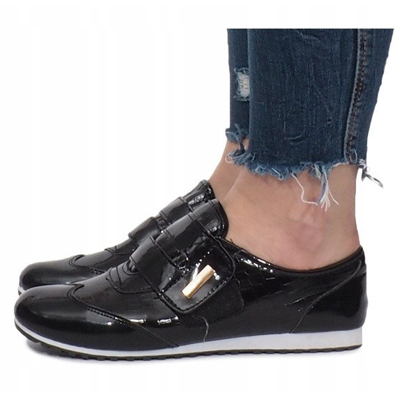 Sorte Brogues Med Velcro Denise 1