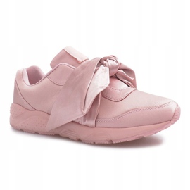 Sports sneakers med Laure sløjfer lyserød 2