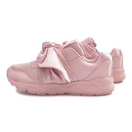 Sports sneakers med Laure sløjfer lyserød 1