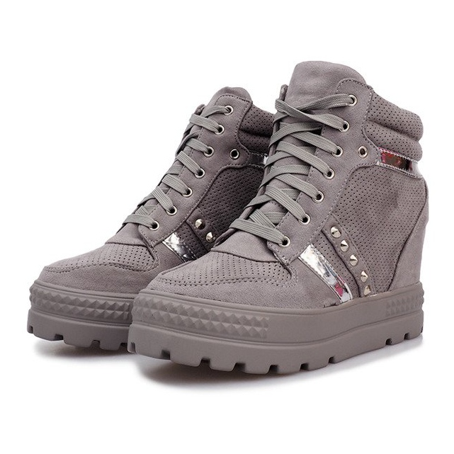 Grå ruskind Maxime sneakers 1