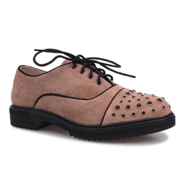 Pink brogues med Raymonde studs lyserød 2