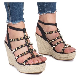 Sorte kile sandaler fra Mood espadrilles 1