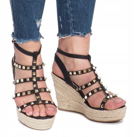 Sorte kile sandaler fra Mood espadrilles 2