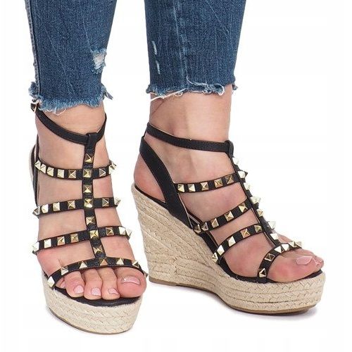 Sorte kile sandaler fra Mood espadrilles 2