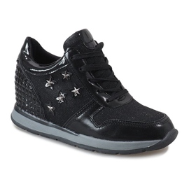 Sort kile sneakers med stjerner BM1915-3 1
