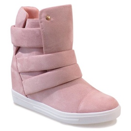 Lyserøde kile sneakers H6508-11 1