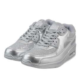 DN7-19 sølv neon sneakers grå 1