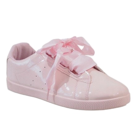 Lyserøde AM-8103 lakerede sneakers 1