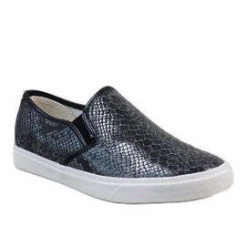 Sort herre slip på YDB-9 sneakers 1