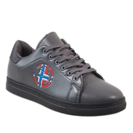 Grå herresneakers D20533 1