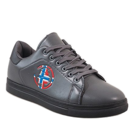 Grå herresneakers D20533 1