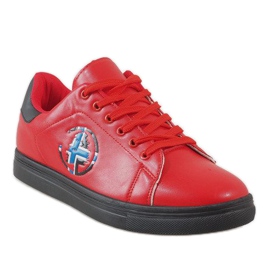 Røde herresneakers D20533 1