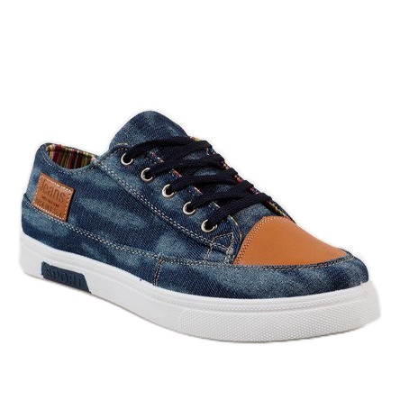 Marineblå herresneakers A9501 1