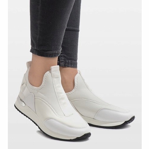 Hvide Lycra sneakers R-403 2