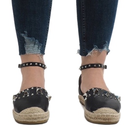 Sorte espadriller med Favara nitter 2