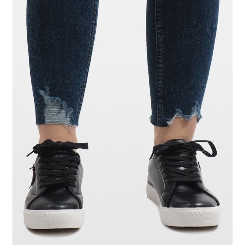 Sorte sneakers hjerte G-115 2