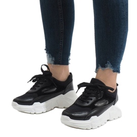 Sort fashionable PP-37 sportssko 1