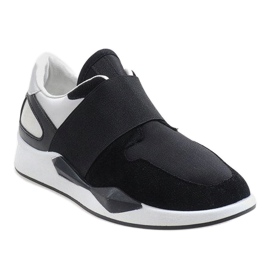 Sorte sneakers lavet af lycra R371 1