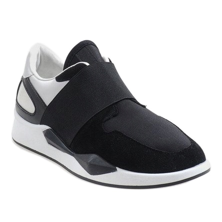 Sorte sneakers lavet af lycra R371 1