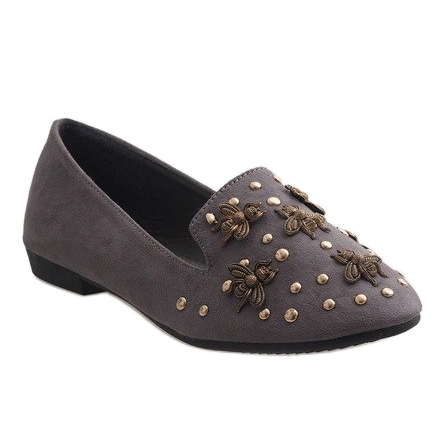 Grå ballerinas loafers 6979-P 1