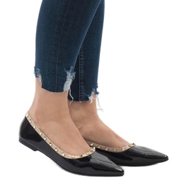 Sorte ballerinaer med studs 127-16 1