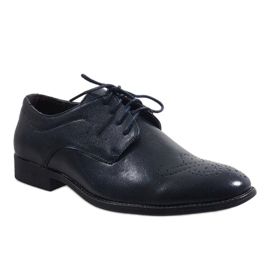 Elegante marineblå sko D181502B 1