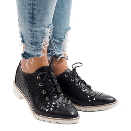 Sorte åbent sko med G-106-2 studs 1