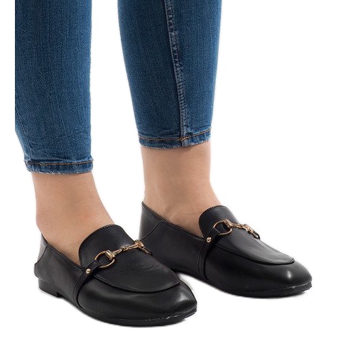 Sort YJX001 ballerina mokasiner 1